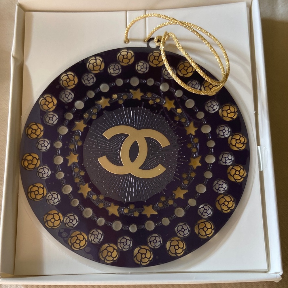 CHANEL Black and Gold Hanging Ornament